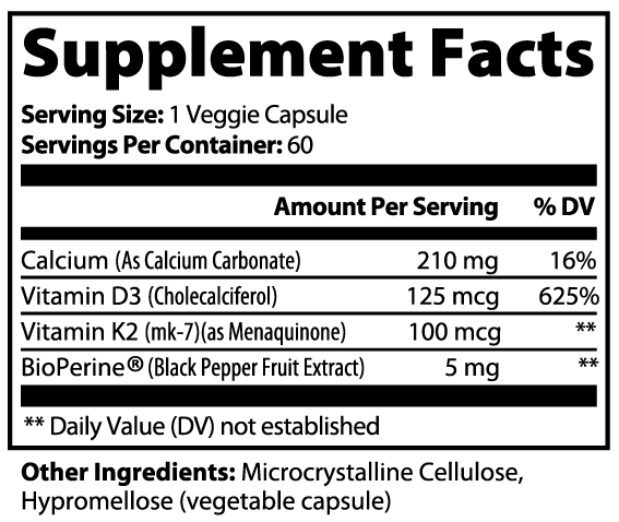 Adrena Bone & Heart Plus™ – D3+K2 + Calcium