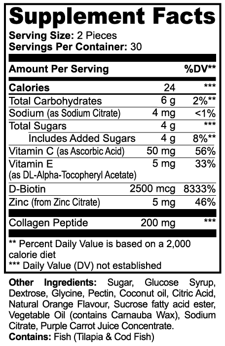 Adrena Collagen Gummies™ – Skin, Joint & Nail Support(Adult)