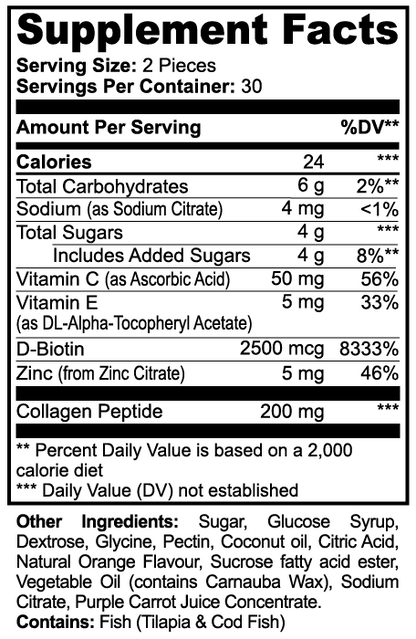 Adrena Collagen Gummies™ – Skin, Joint & Nail Support(Adult)