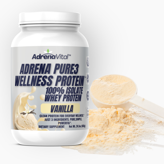 Adrena Pure3 Wellness Protein™ – 100% Whey Isolate (Vanilla)