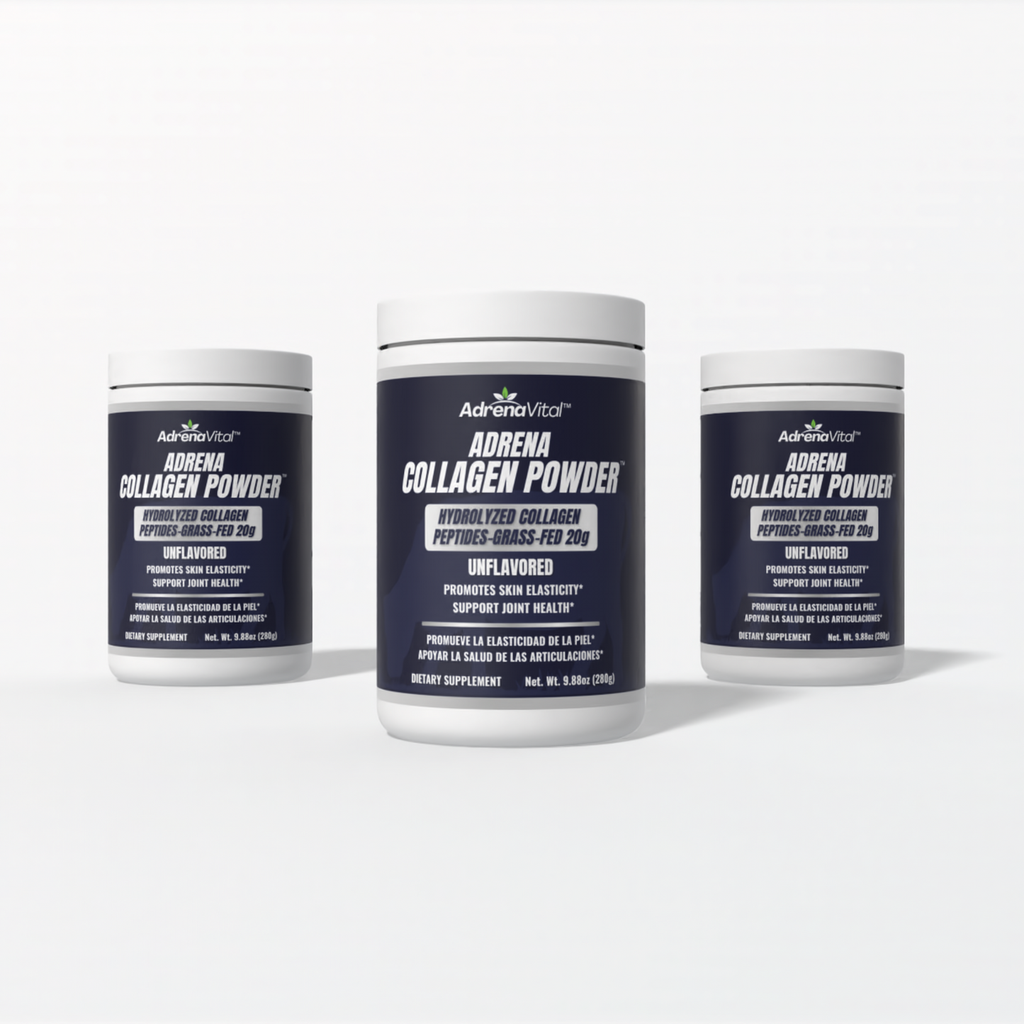 Adrena Collagen Powder™ – Grass‑Fed Hydrolyzed Peptides (Unflavored, 20 g)