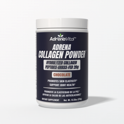 Adrena Collagen Powder™ – Grass‑Fed Hydrolyzed Collagen Peptides, Chocolate (20 g)
