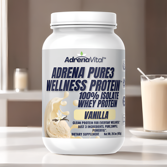 Adrena Pure3 Wellness Protein™ – 100% Whey Isolate (Vanilla)
