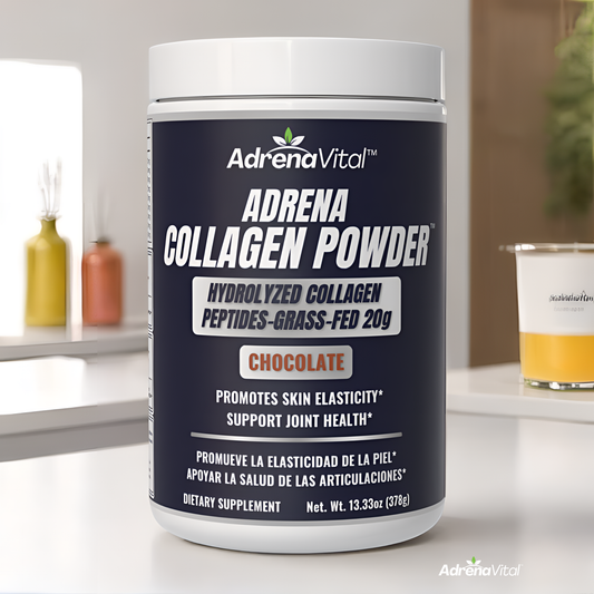 Adrena Collagen Powder™ – Grass‑Fed Hydrolyzed Collagen Peptides, Chocolate (20 g)