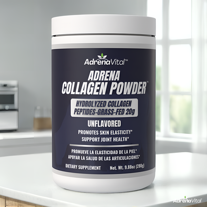 Adrena Collagen Powder™ – Grass‑Fed Hydrolyzed Peptides (Unflavored, 20 g)