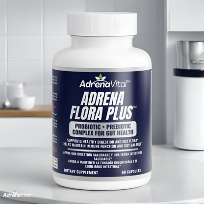 Adrena Flora Plus™ – Probiotic + Prebiotic for Gut Health